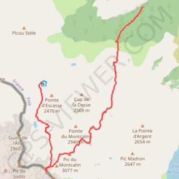Montcam Estats par Subra GPS track, route, trail