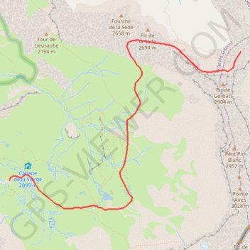 Col de la Gela par le col de la Sède GPS track, route, trail