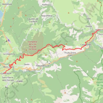 Descente du Petit Train Jaune GPS track, route, trail