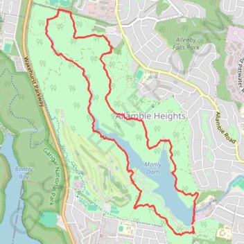 Manly Dam GPS track, route, trail