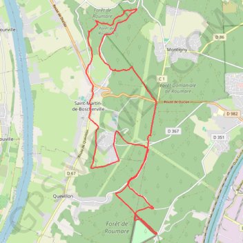 Rando Forêt de Roumare GPS track, route, trail