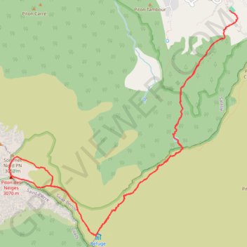 Le Piton des Neiges par Hell-Bourg GPS track, route, trail