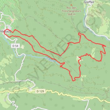 Villebazy GPS track, route, trail