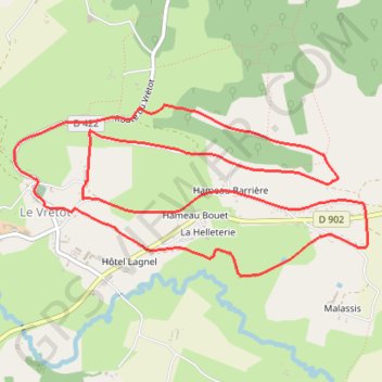 Le Vrétot (50260) GPS track, route, trail