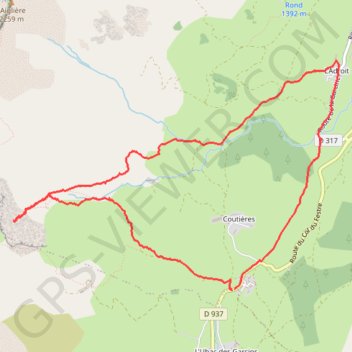 Le Festre cascade de Saute Aure GPS track, route, trail