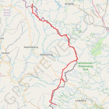 Grande traversée du Drakensberg GPS track, route, trail