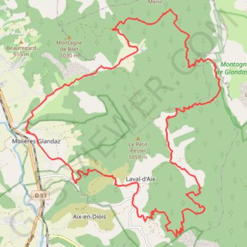 Le Comptoir à Mouton (Drôme) GPS track, route, trail