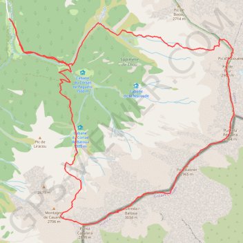 Batoua - Lustou - Crêtes intégrales GPS track, route, trail
