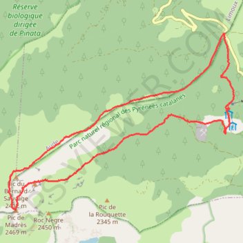 Madrès par le Col de Jau GPS track, route, trail