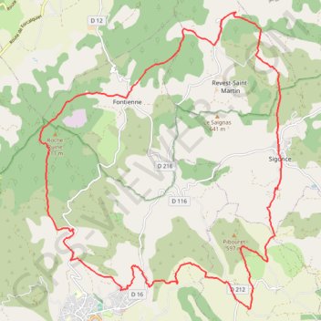 Le Tour du Pays de Forcalquier GPS track, route, trail