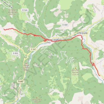 GR5 D'Arvieux à Molines GPS track, route, trail
