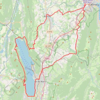 Tour du Lac du Bourget depuis Annecy GPS track, route, trail