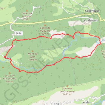 Tour du Mont de Gars GPS track, route, trail