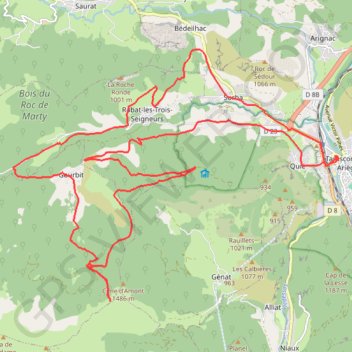 Autour de Gourbit - Col de Lastris GPS track, route, trail