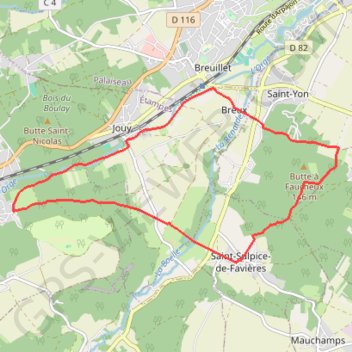 Saint-Sulpice-de-Favières - Boucle Miragaudon GPS track, route, trail