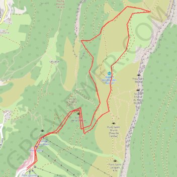 Vercors - Plateau des Ramées GPS track, route, trail