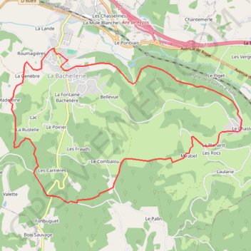 La Bachellerie boucle du Chastel GPS track, route, trail