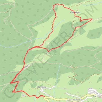 Croix et Frêtes de Colomban GPS track, route, trail