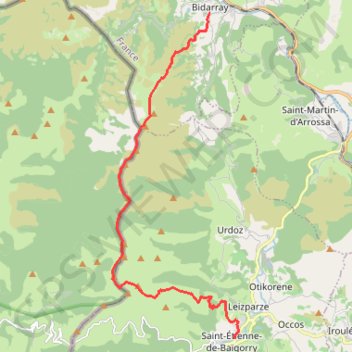 Bidarray Baigorri GPS track, route, trail