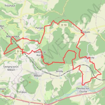 Le Marathon de Fleurey-sur-Ouche GPS track, route, trail