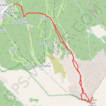 Cambre d'Aze - Couloir Éclair GPS track, route, trail