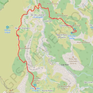 Grand plave à Roche plate Cirque de Mafate GPS track, route, trail