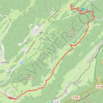 Jalou Chalet de la Frasse GPS track, route, trail