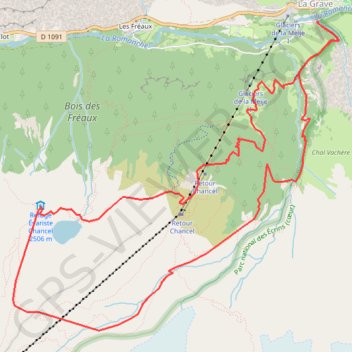 La Grave Lac Puy Vachier GPS track, route, trail