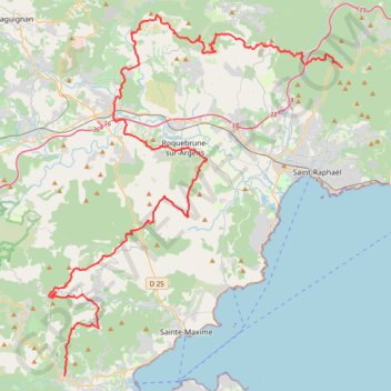 GR51 Du Col de Testanier à Grimaud (Var) GPS track, route, trail