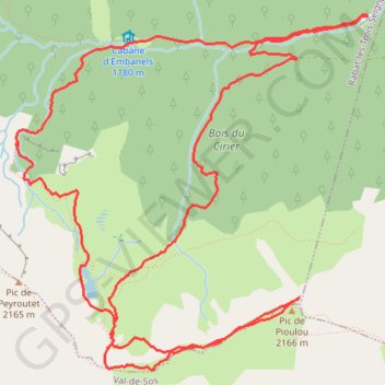 Pic de Pioulou GPS track, route, trail