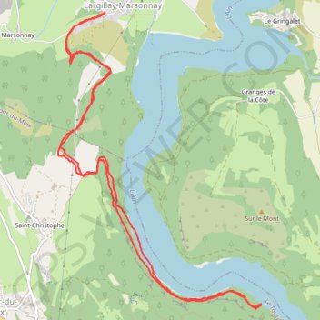 Lac de Vouglans - Jura GPS track, route, trail