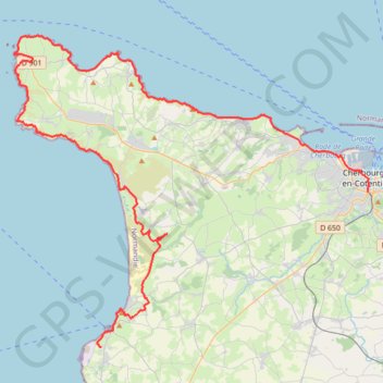 GR22 - De Cherbourg à Flamanville GPS track, route, trail