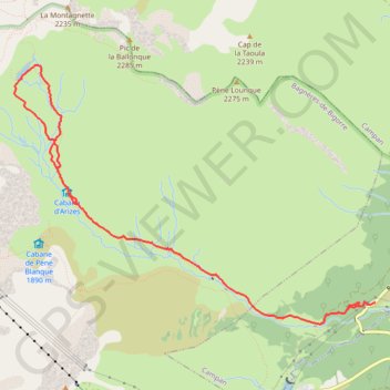 Lac d'Arizes - Campan GPS track, route, trail
