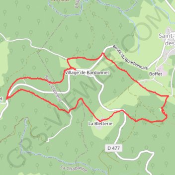 Pierre Châtel et Allée des Géants GPS track, route, trail