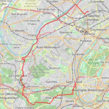 Rando Colombes - Sevres GPS track, route, trail