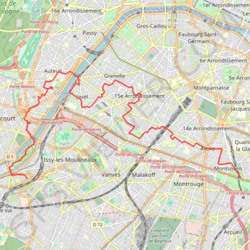 Paris sud - ouest GPS track, route, trail