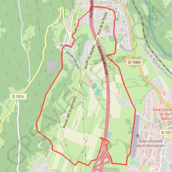 Balade en Michaille - Combe de Vaux - Châtillon-en-Michaille GPS track, route, trail
