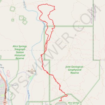 Skyline - Apwelantye Track GPS track, route, trail