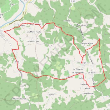 Chourgnac - Sainte Eulalie d'ans GPS track, route, trail