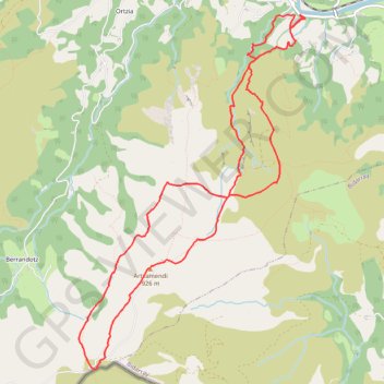 Artzamendi par Lantzuteko malda et les vires de Berandotze GPS track, route, trail