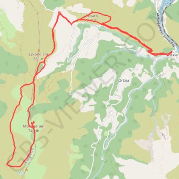 Mondarrain par le flanc sud GPS track, route, trail