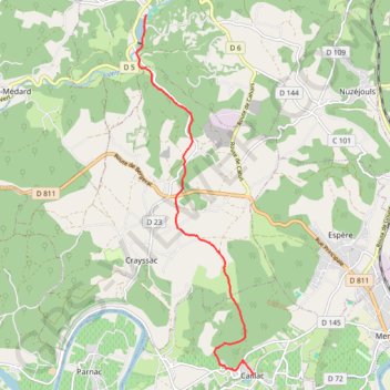 Caillac - Le Lac Vert de Catus GPS track, route, trail