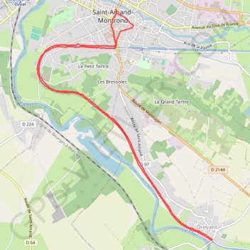 Remise en forme le long du Canal de Berry - Saint-Amand-Montrond GPS track, route, trail