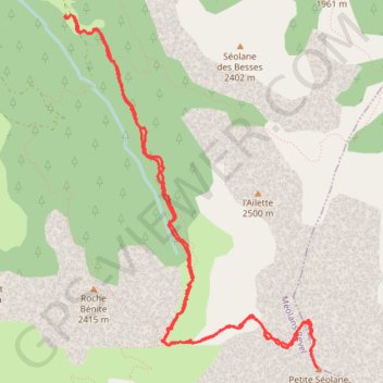 La Petite Séolane GPS track, route, trail