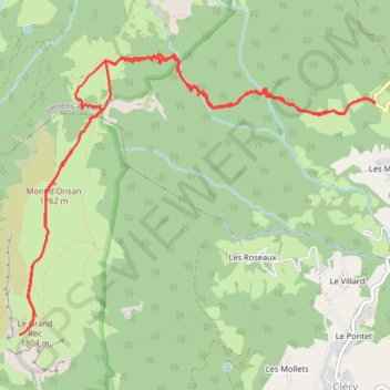 Le Grand Roc depuis Sous-le-Col de Tamié GPS track, route, trail