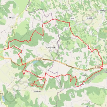 Boucle - Tournon-d'Agenais GPS track, route, trail