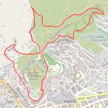 Hyères - Tour de la Potence GPS track, route, trail