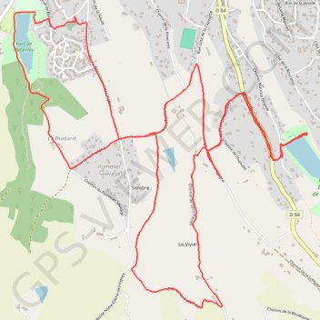 Sentier des trois lacs, Graulhet GPS track, route, trail