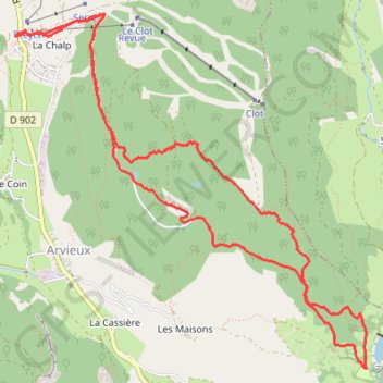 Arvieux la Chalp lac de Roue GPS track, route, trail
