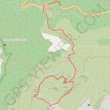 Le Mont Puget par le Vallon Mestrallet depuis le Col de la Gineste GPS track, route, trail